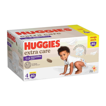 Huggies Extra Careblöjor storlek 4 (9-14 kg), 80 st *STORPACK*