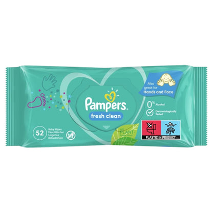 Pampers Fresh Clean Våtservetter, Vit, 52 st