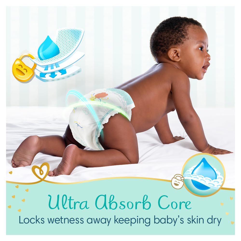 Pampers Blöjstorlek 0 (<3 kg), Premium Care Blöjor, 30 st, Bästa Komfort och Känsligt Hudskydd från Pampers