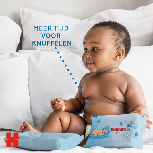 Huggies Pure Parfymfri Babyvåtservetter, 10 x 56 st *STORPACK*