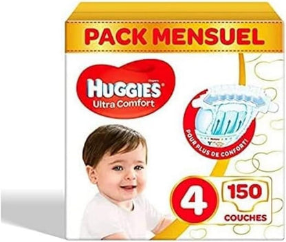 HUGGIES Blöjor, Flerfärgade, Storlek 4, 7 till 18 kg, 150 st *STORPACK*