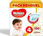 HUGGIES Blöjor, Flerfärgade, Storlek 4, 7 till 18 kg, 150 st *STORPACK*