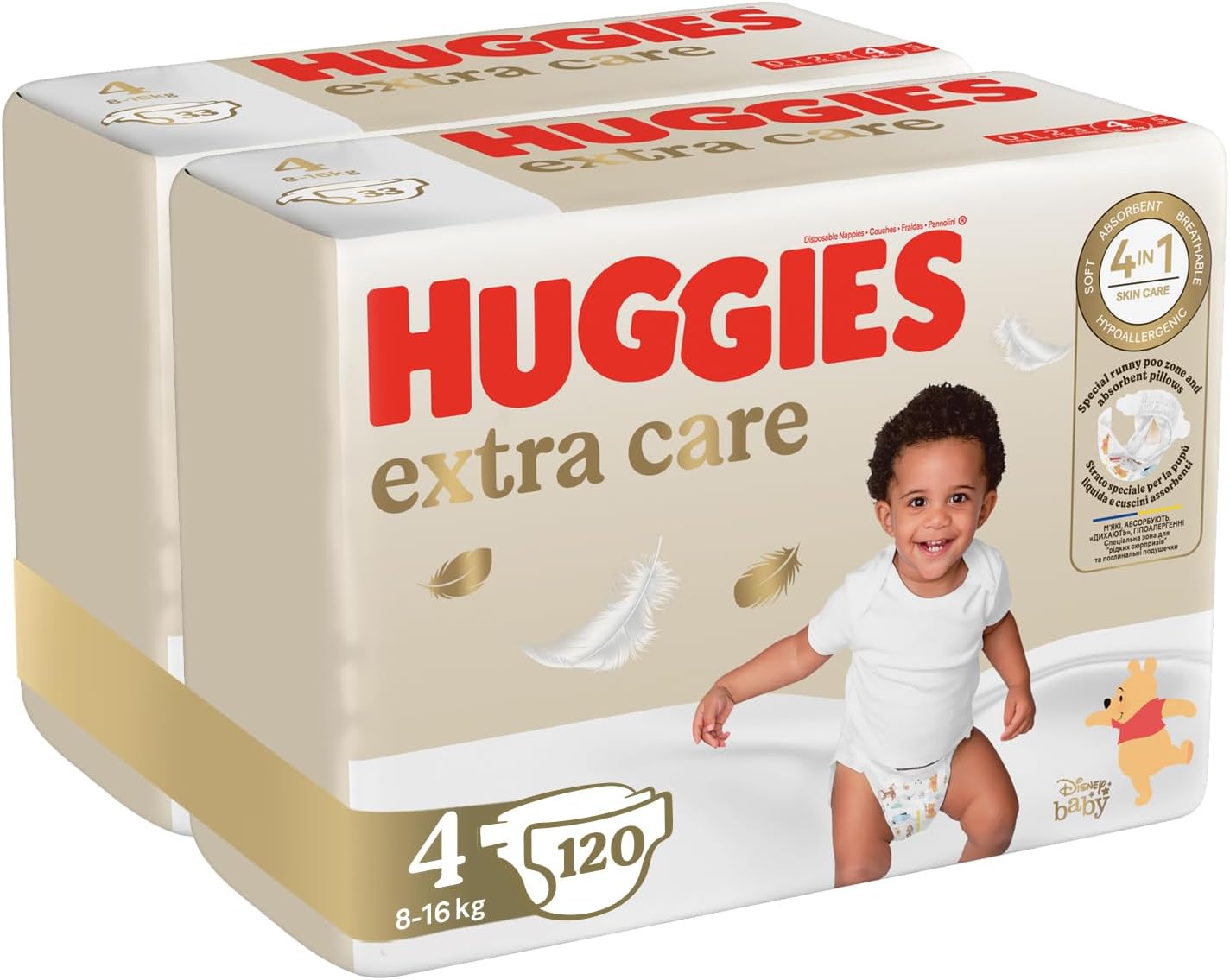 Huggies Extra Careblöjor med Disney-design storlek 4, (2 x 60), 120 st *STORPACK*