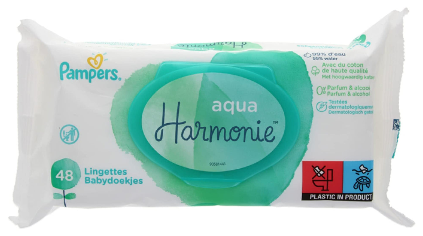 Pampers Aqua Harmonie Pack med 48 våtservetter