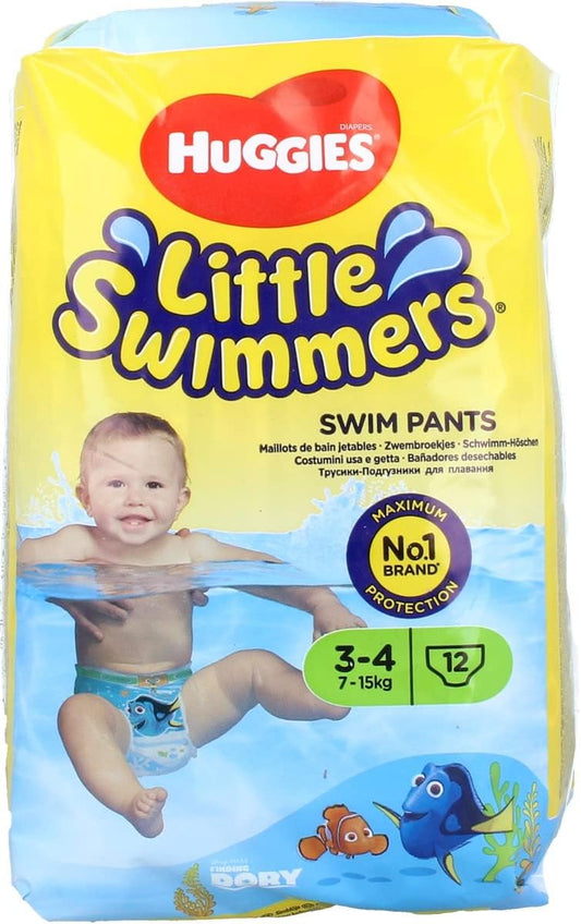 Huggies Little Swimmers engångssimblöjor storlek 3–4 (7–15 kg), 12 st