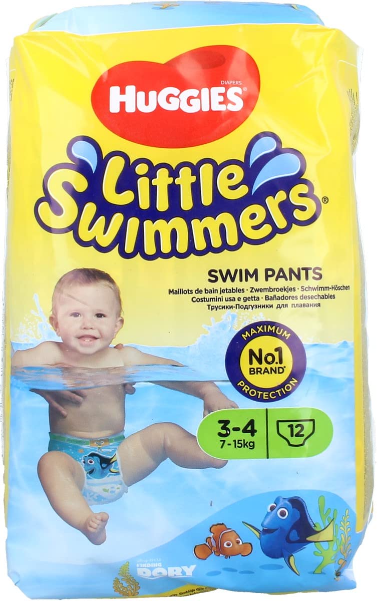 Huggies Little Swimmers engångssimblöjor storlek 3–4 (7–15 kg), 12 st