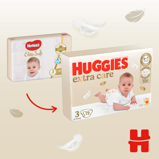 Huggies blöjor Extra Care med Disney-design, storlek 3, (2 x 72)  144 st *STORPACK*