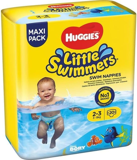 Huggies Little Swimmers simblöjor, storlek 2–3 (3 – 8 kg), 20 st