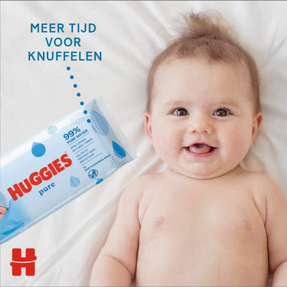 Huggies Pure Parfymfri Babyvåtservetter, 10 x 56 st *STORPACK*