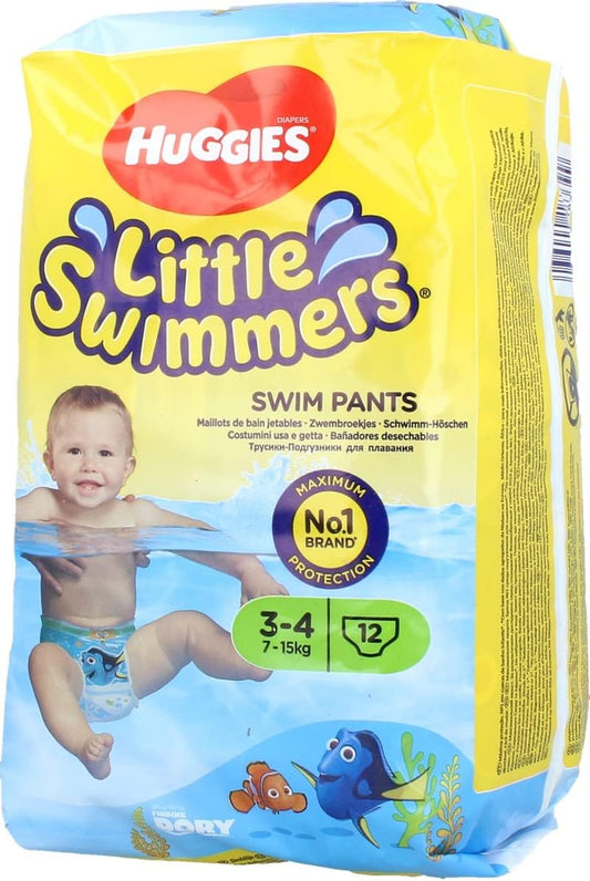 Huggies Little Swimmers engångssimblöjor storlek 3–4 (7–15 kg), 12 st