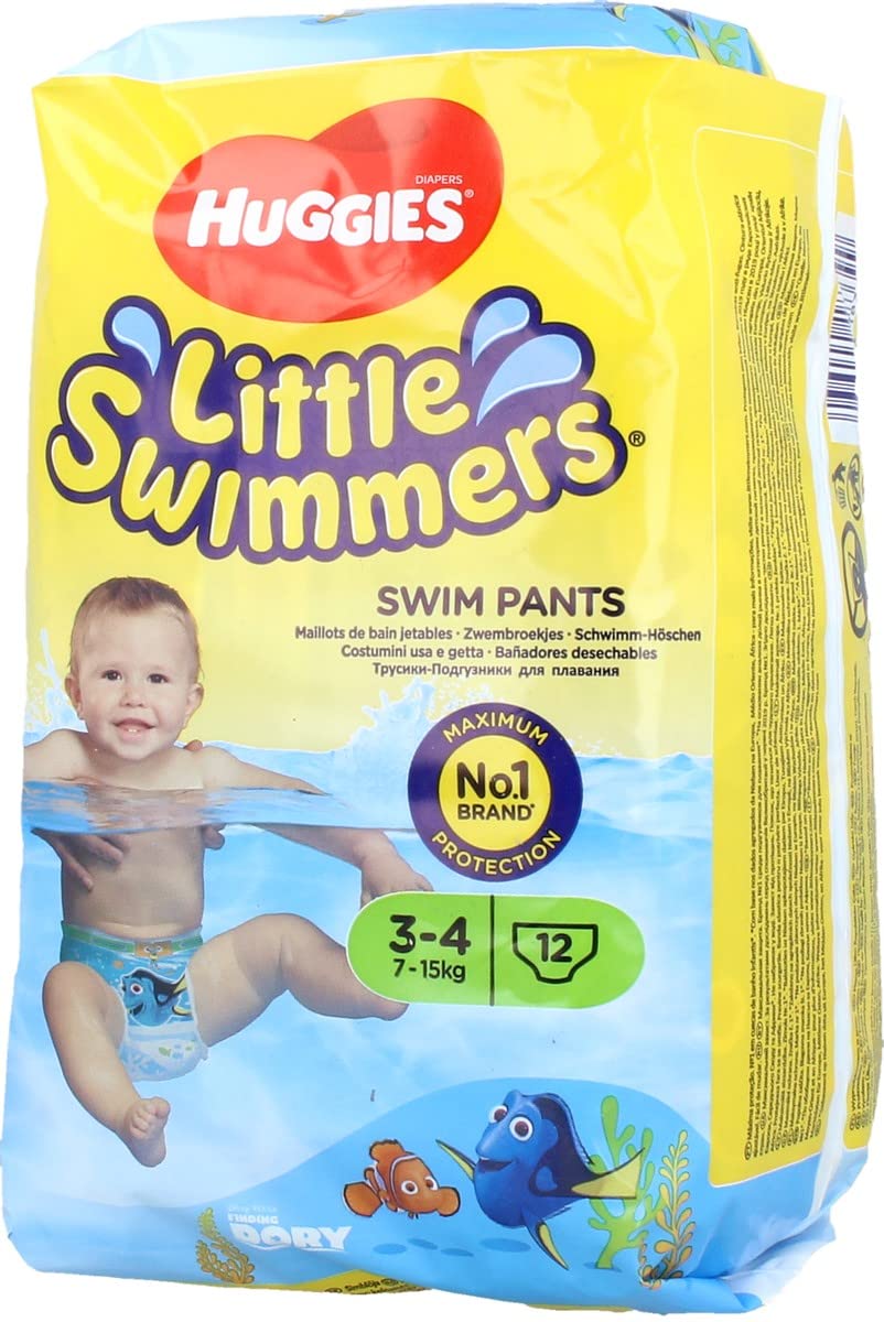 Huggies Little Swimmers engångssimblöjor storlek 3–4 (7–15 kg), 12 st
