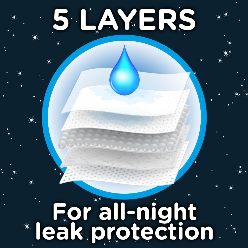 Huggies DryNites, nattbyxor för flickor - Storlekar 8-15 år (52 byxor) - Pyjamasbyxor för tonåringar för att hantera sängvätning - Diskret design, 4-pack