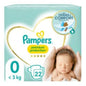 Pampers Babyblöjor storlek 0 (<3 kg) premiumskydd, Newborn Micro, 22 stycken