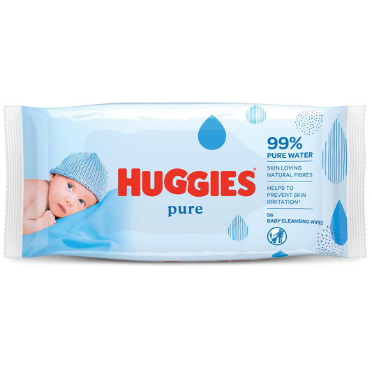 Huggies Pure Babyvåtservetter, Paket med 56 st