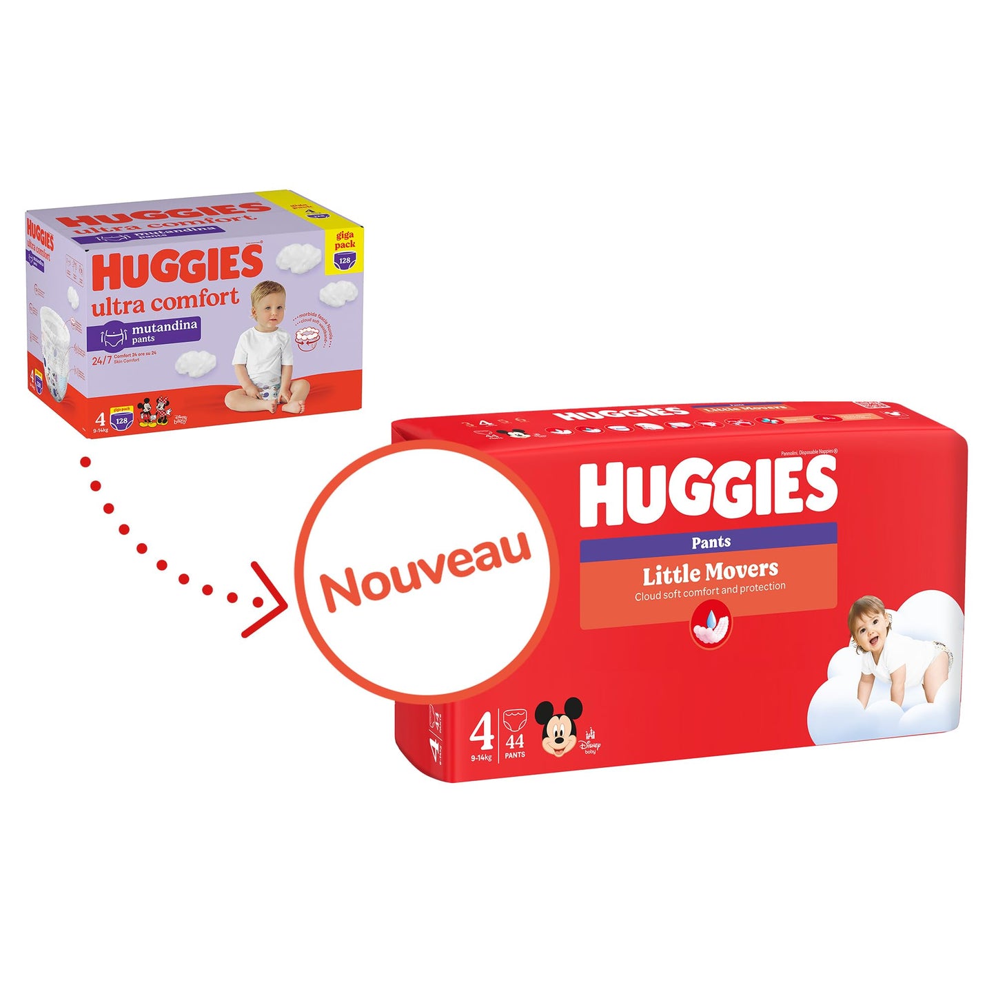 Huggies Ultra Comfort Blöja, Storlek 4 (9–14 kg), 120 st *STORPACK*