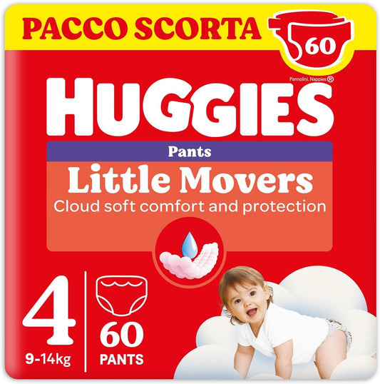 Huggies Ultra Comfort, blöja storlek 4 (9–14 kg) 60 st