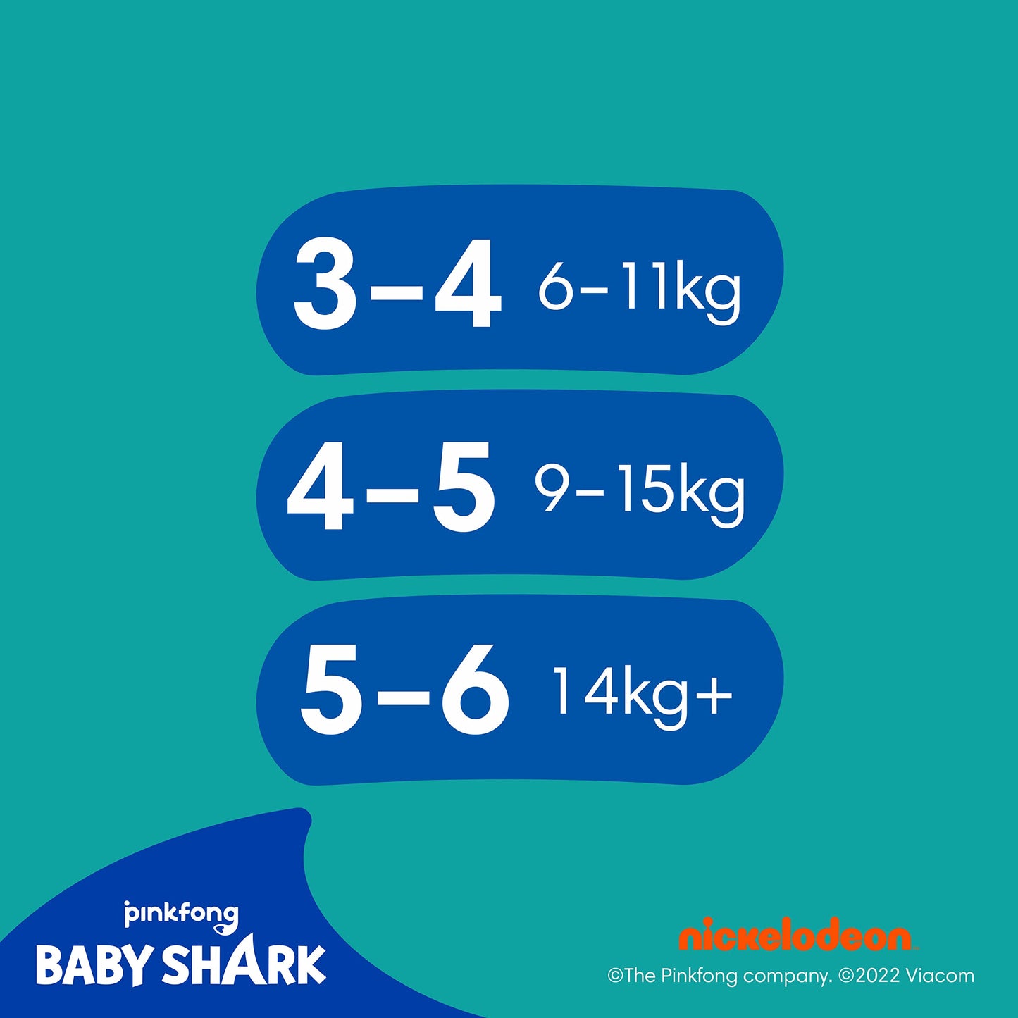 Pampers Blöjor storlek 4–5, Splashers Baby Shark Limited Edition, 11 stycken