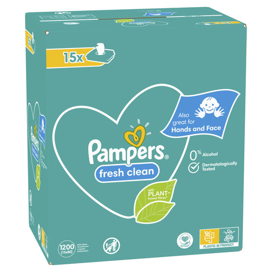 Pampers - Fresh Clean Våtservetter | Lätt parfymerade | 1200 st *STORPACK*