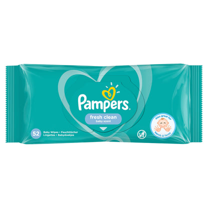 Pampers Fresh Clean Våtservetter, Vit, 52 st