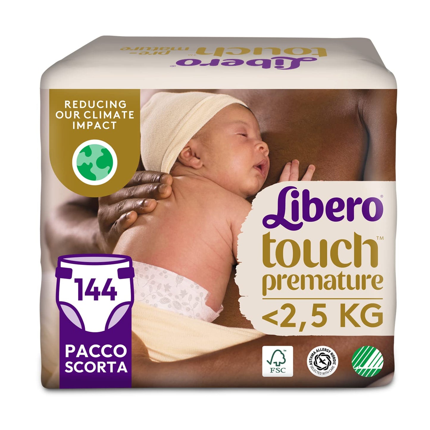 Libero Touch baby blöjor, 6 förpackningar x 24 stycken <2,5 kg