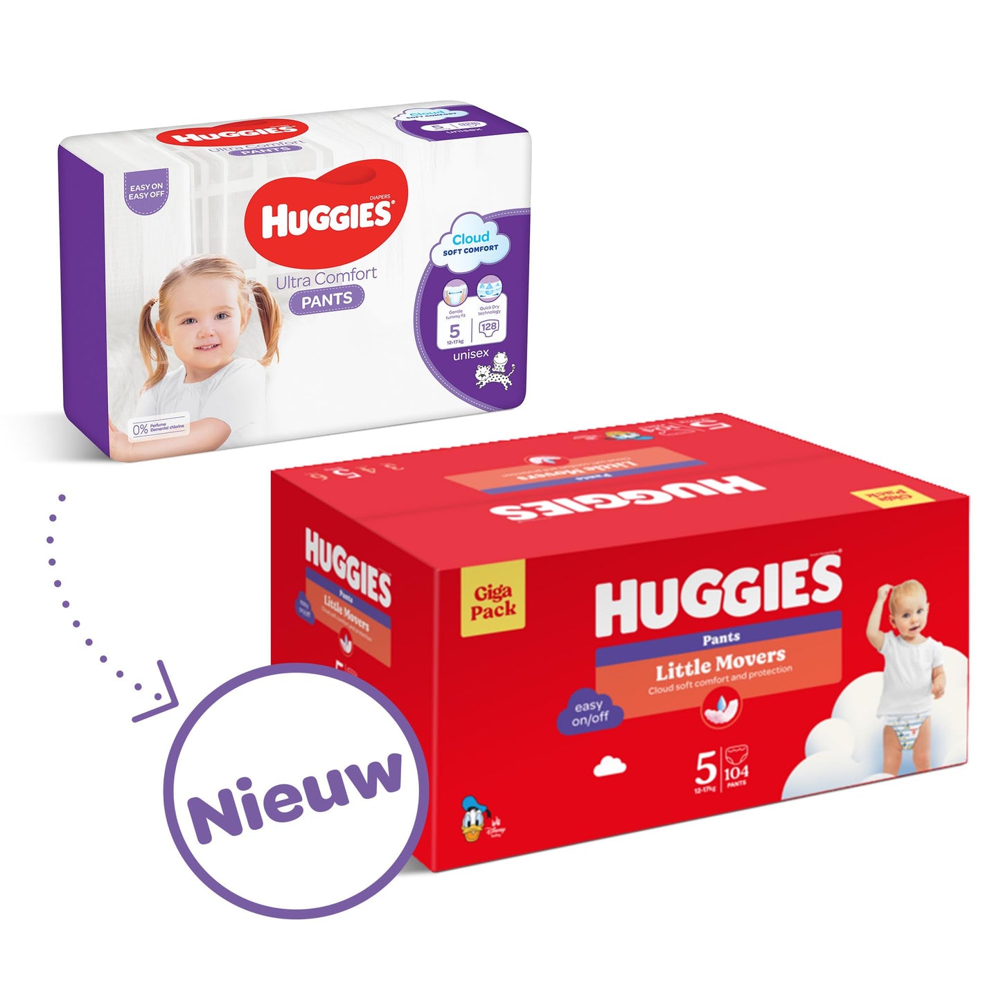 Huggies Ultra Comfort Blöja, Storlek 5 (12-17 kg),104 st *STORPACK*