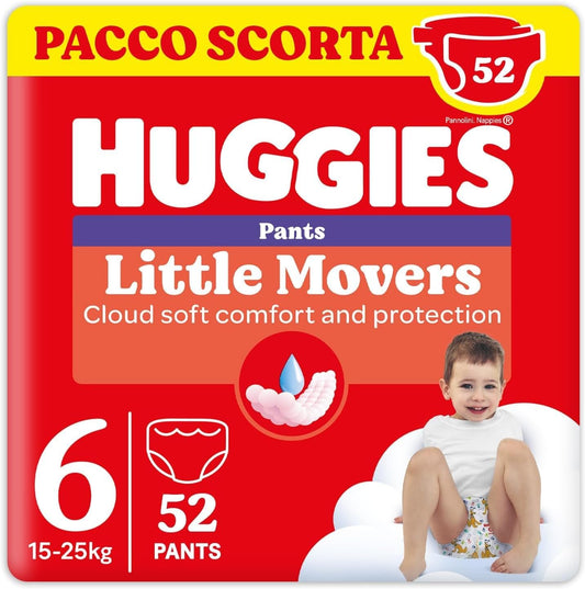 Huggies Ultra Comfort Blöja Trosor, Storlek 6 (15-25 kg), Förpackning om 52 blöjor