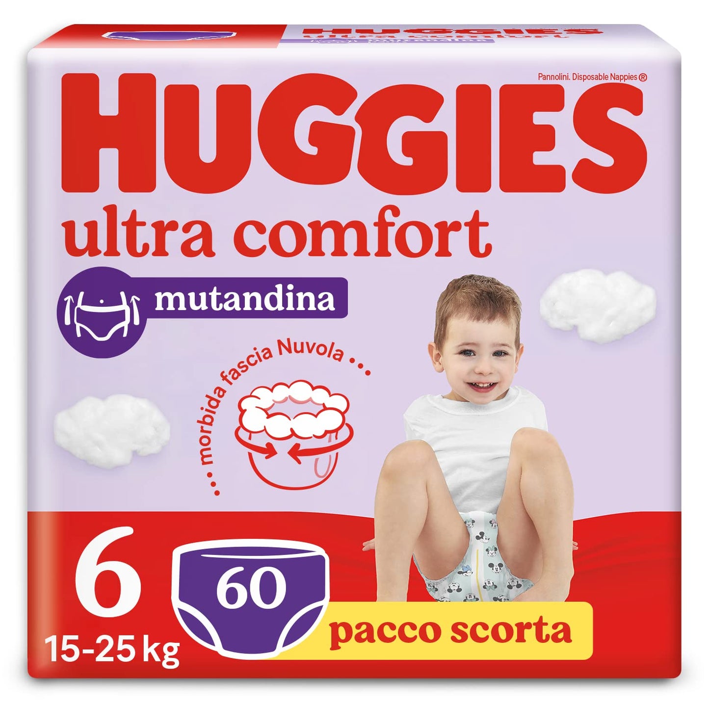 Huggies Ultra Comfort, blöjor storlek 6 (15–25 kg), 60 st *STORPACK*