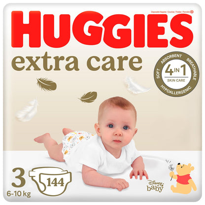 Huggies blöjor Extra Care med Disney-design, storlek 3, (2 x 72)  144 st *STORPACK*