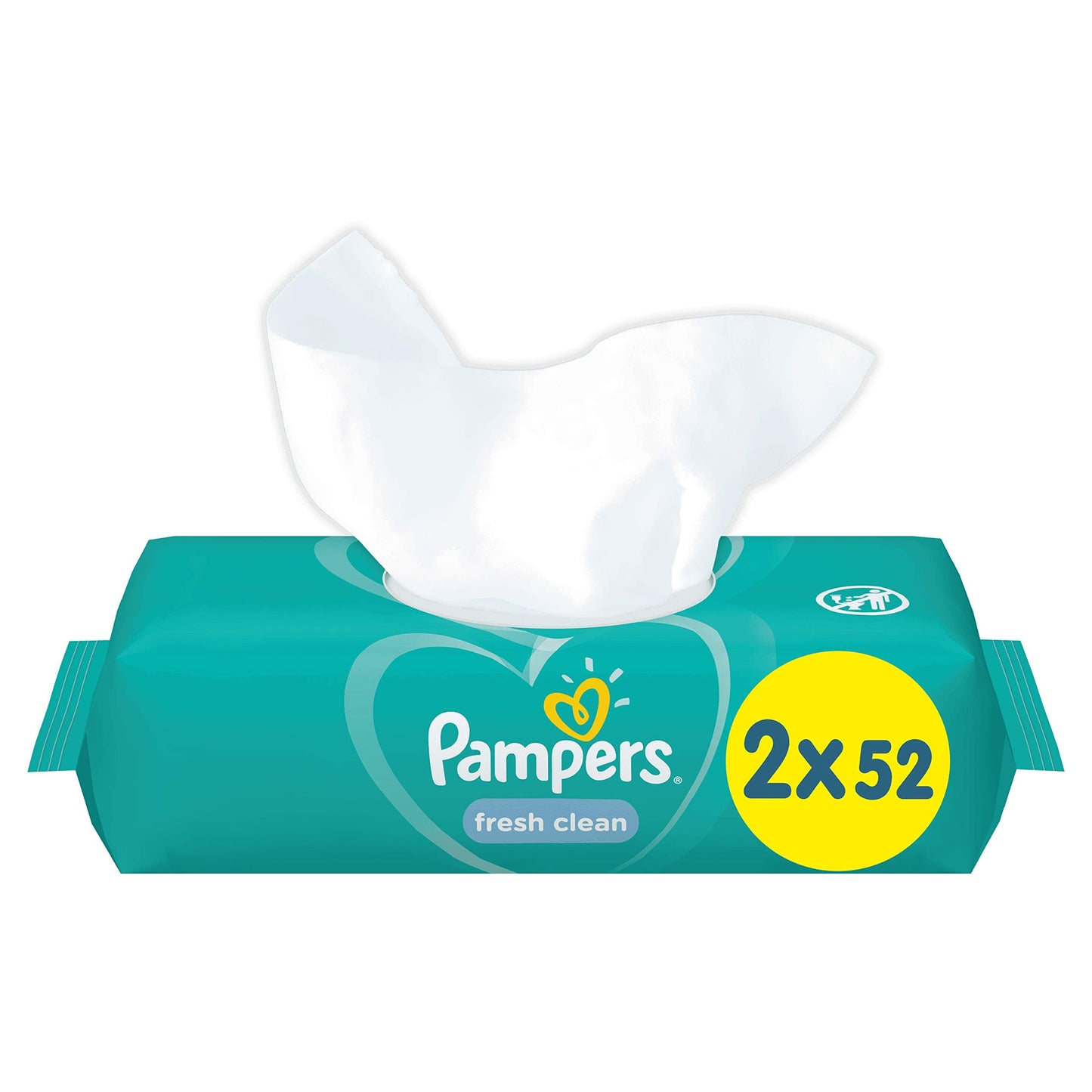 Pampers Fresh Clean Baby våtservetter, vit 2 x 52 = 104 st