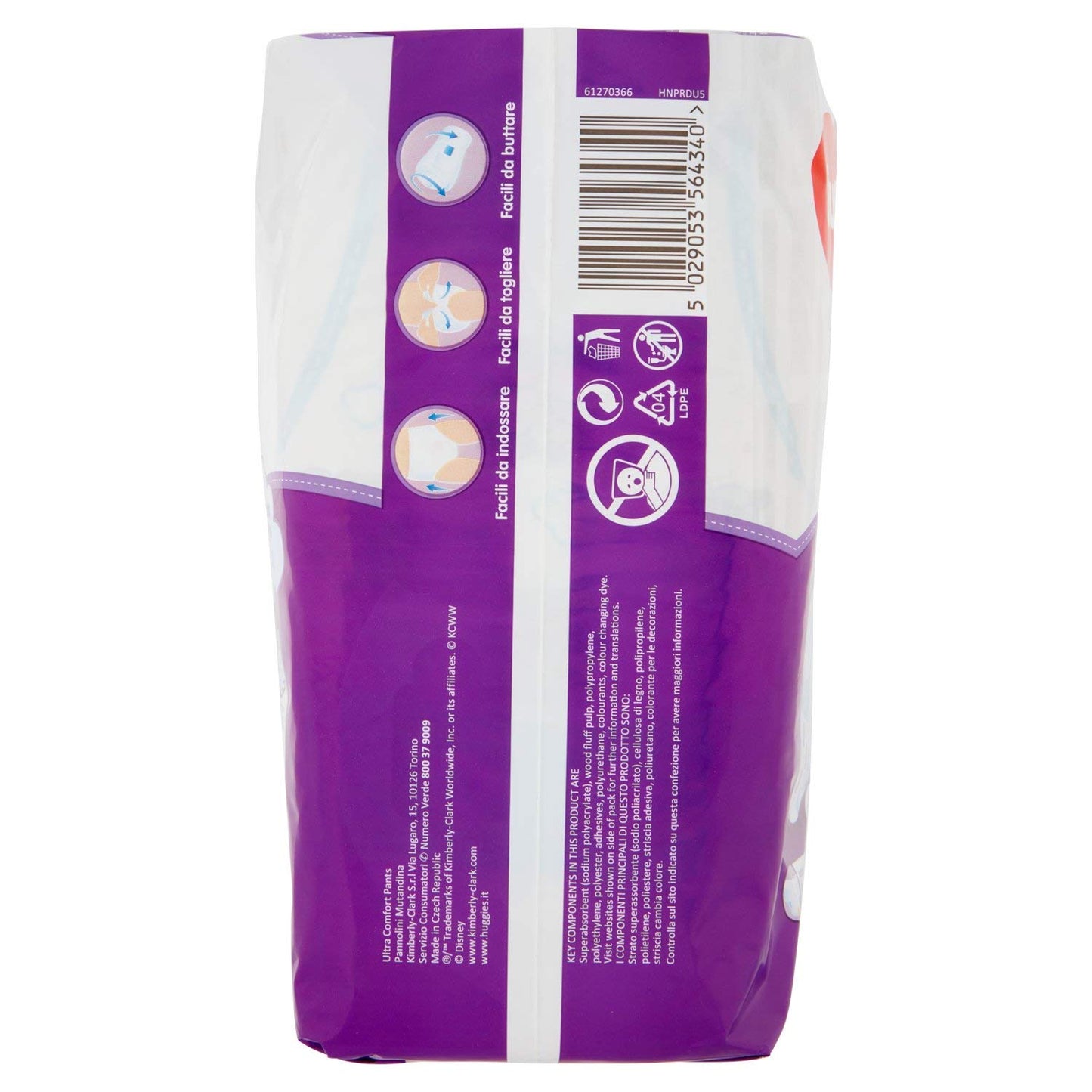 Huggies PANNOLINI Mutandina engångsblöjor, barn/flickor, blöja, 12 kg, 17 kg, flera färger, 14 stycken (S))