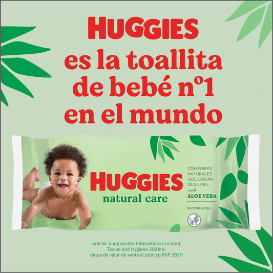 HUGGIES Natural care Våtservetter, 560 st *STORPACK*