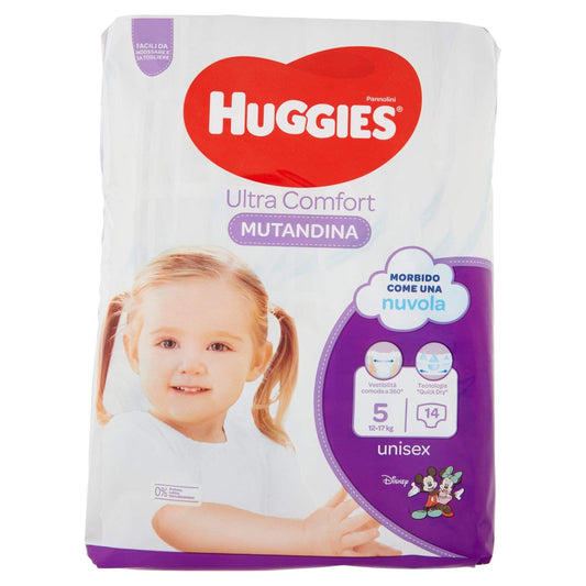 Huggies PANNOLINI Mutandina engångsblöjor, barn/flickor, blöja, 12 kg, 17 kg, flera färger, 14 stycken (S))