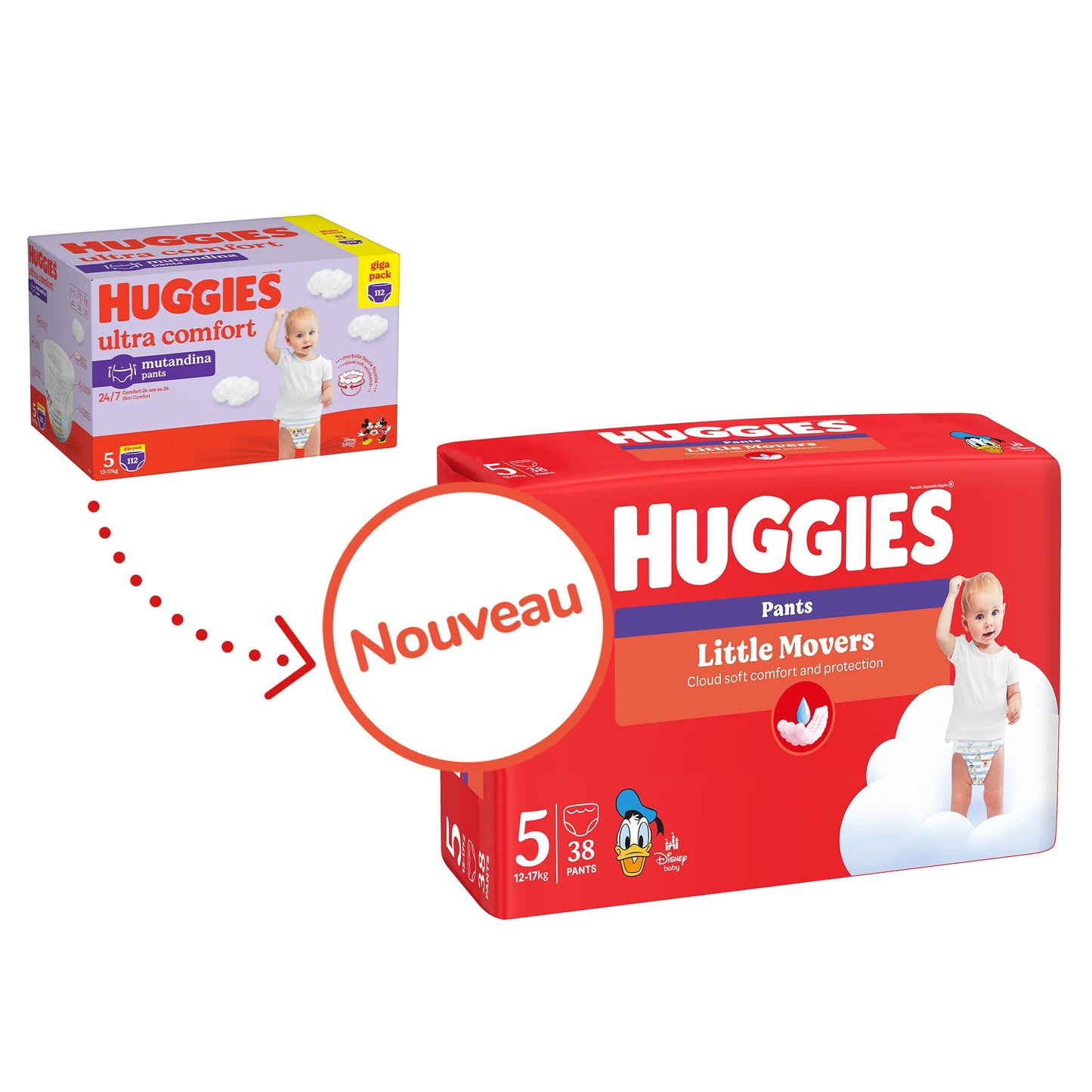 Huggies Ultra Comfort Blöja, Storlek 5 (12-17 kg),104 st *STORPACK*
