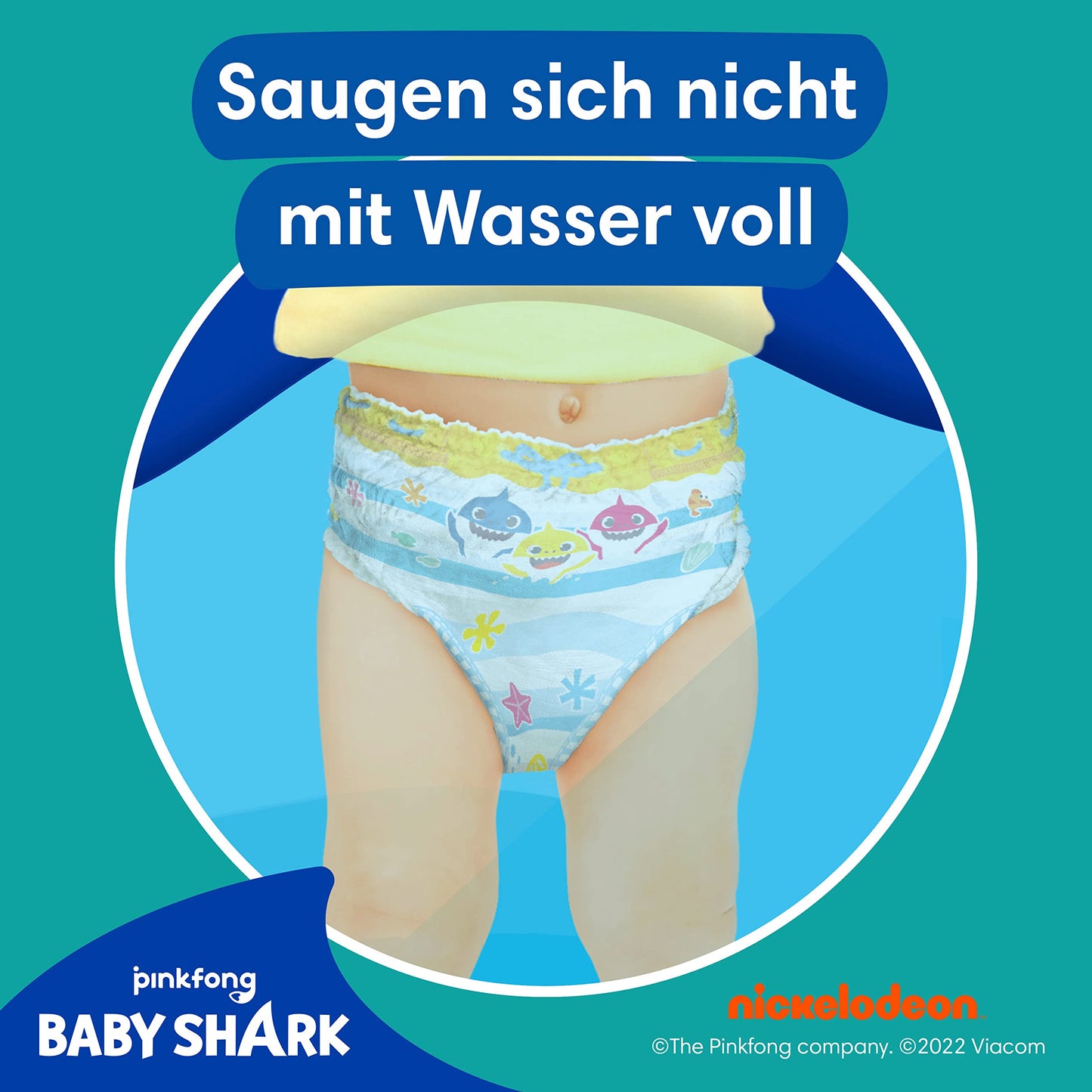 Pampers Blöjor storlek 4–5, Splashers Baby Shark Limited Edition, 11 stycken