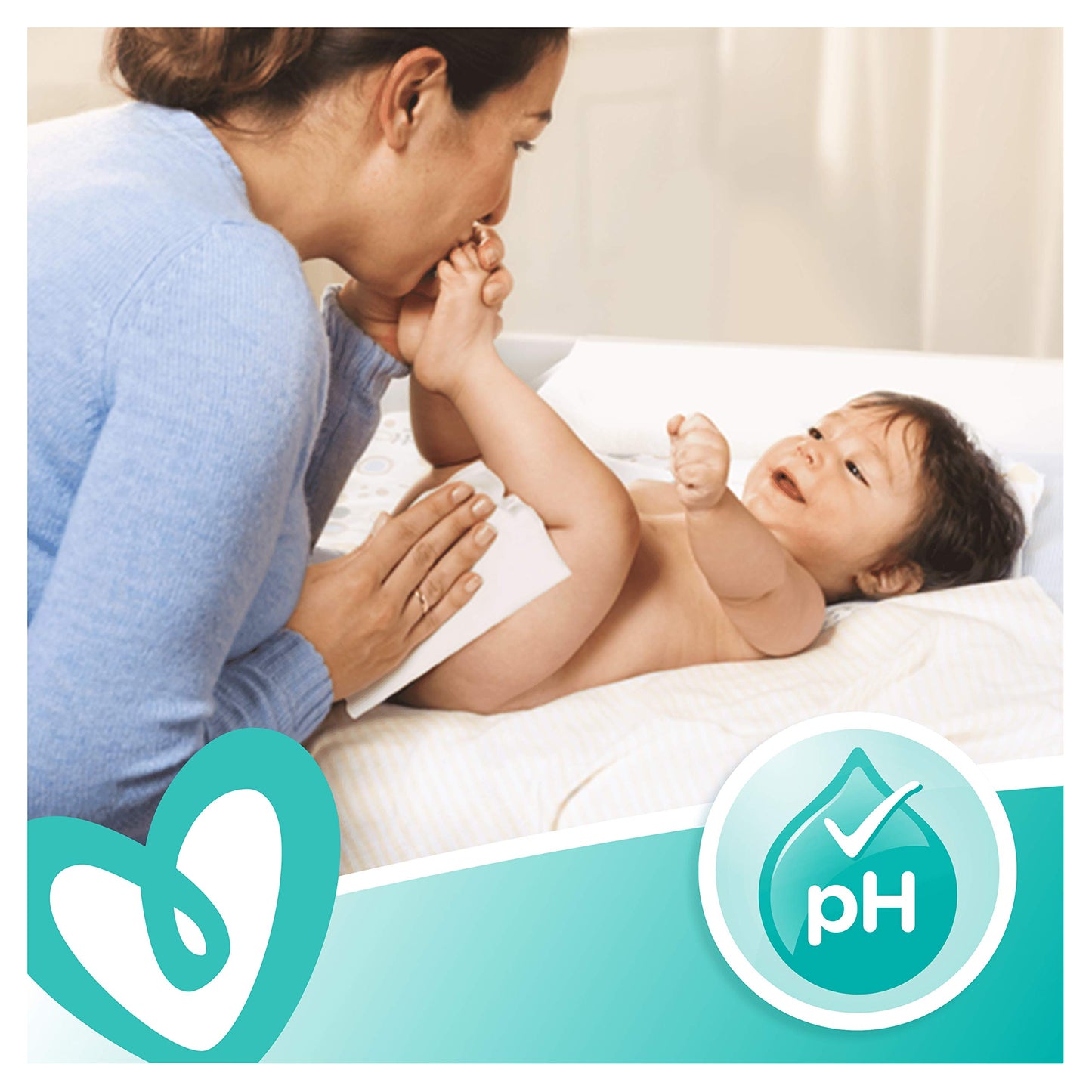 Pampers babyvåtservetter Sensitive, vit 4 x 52 = 208 st