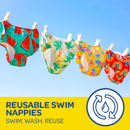 Huggies Little Swimmers, Storlek 5-6 (12-18 kg), 1 Blöja Återanvändningsbar med Marin