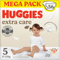 Huggies Extra Care Blöjor, storlek 5 (12–17 kg), 54-pack blöjor (28x2)