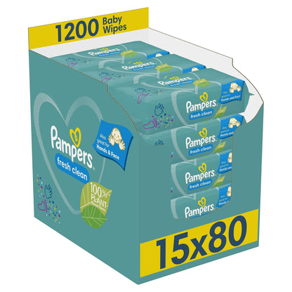 Pampers - Fresh Clean Våtservetter | Lätt parfymerade | 1200 st *STORPACK*