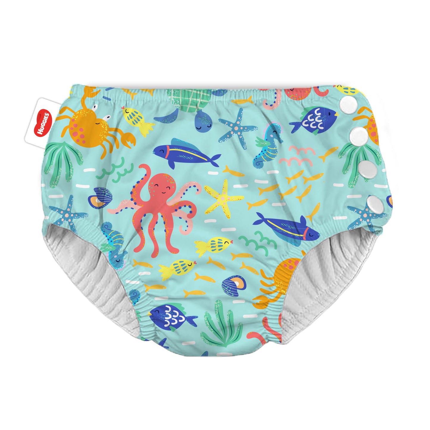 Huggies Little Swimmers, Storlek 5-6 (12-18 kg), 1 Blöja Återanvändningsbar med Marin
