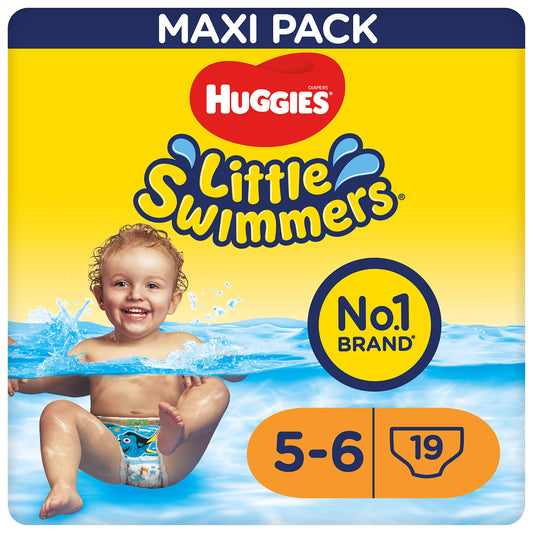Huggies badblöjor, storlek 5-6, 4 paket med 19 st badblöjor *STORPACK*